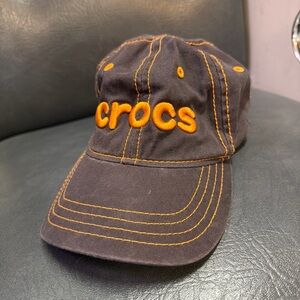 CROCS dark brown cap with orange logo